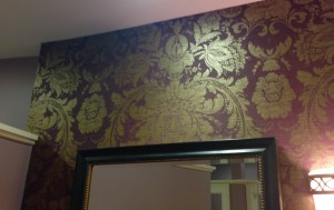 Bathroom wallpaper purple